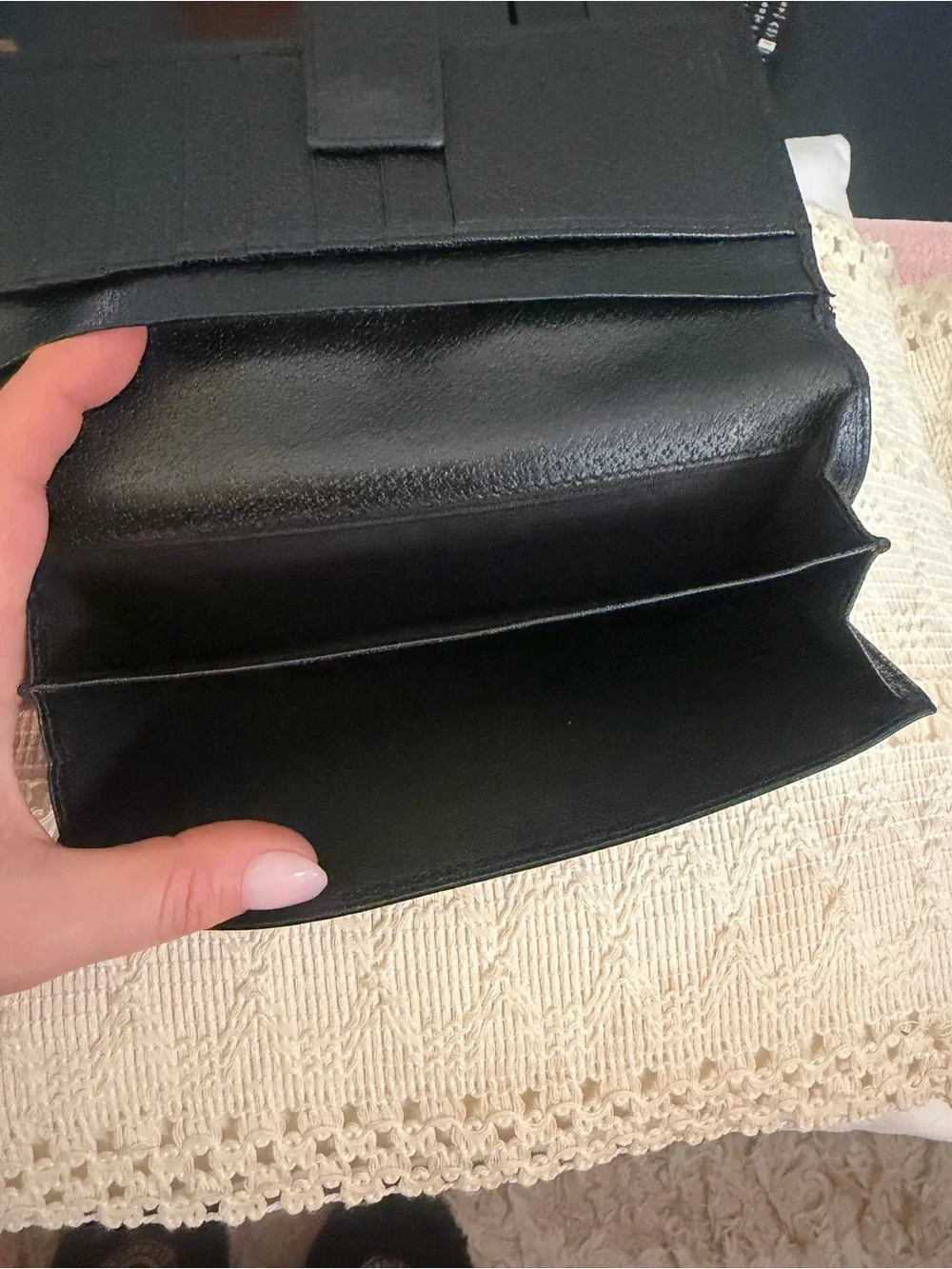 🖤 Vintage Gucci Black Leather Continental Wallet — COA Included
